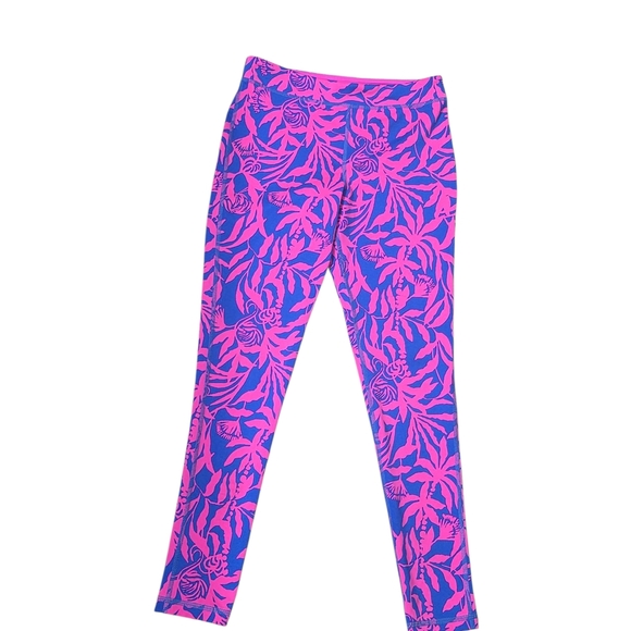 Lilly Pulitzer Luxletic Pink and Blue Leggings Size Large 8-10 Girls - Picture 7 of 8
